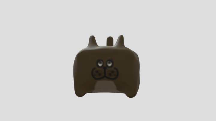 French Bulldog Square 3D Model