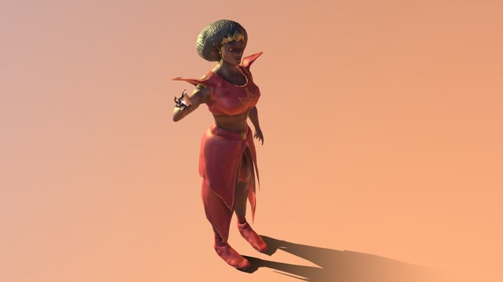 Diane posed 3D Model