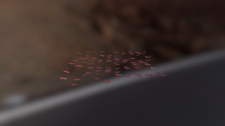 Red Flock 3D Model