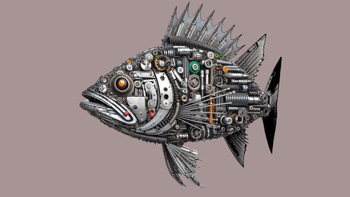 Decorative Fish 001 Mech – Modello 3D gratuito STL