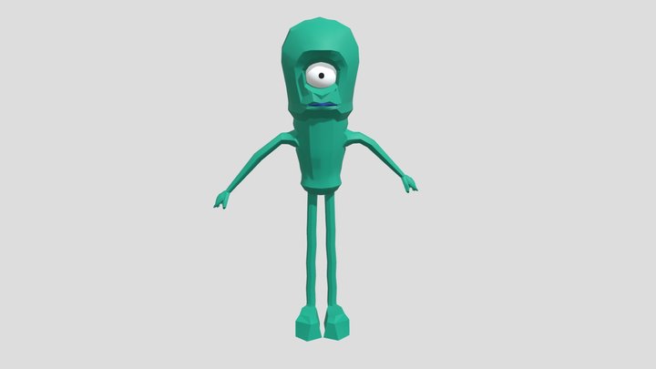 Plankton Neighbor With Moving Limbs New 3D Model