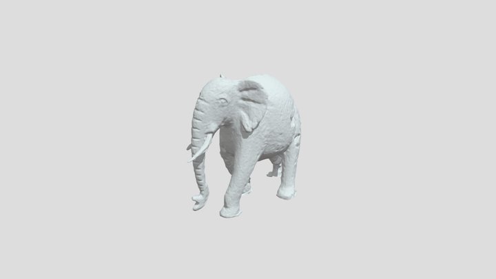 Wood elephant, fotogrametry 3D Model