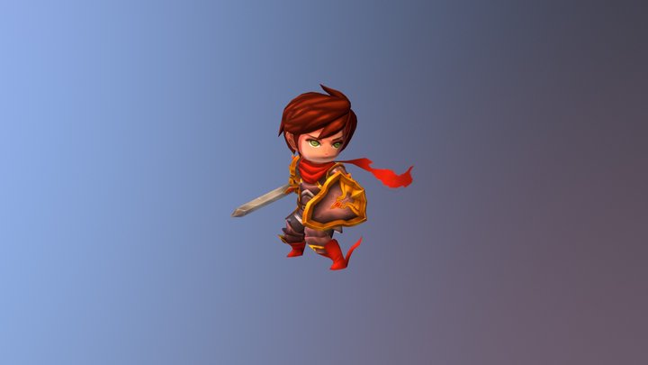 Knight@attack 2(Character Only) 3D Model