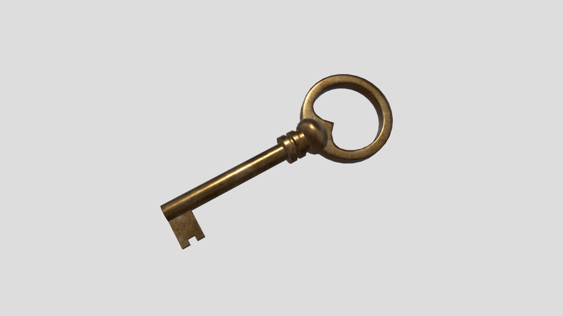 3D model Key - This is a 3D model of the Key. The 3D model is about a close-up of a key.