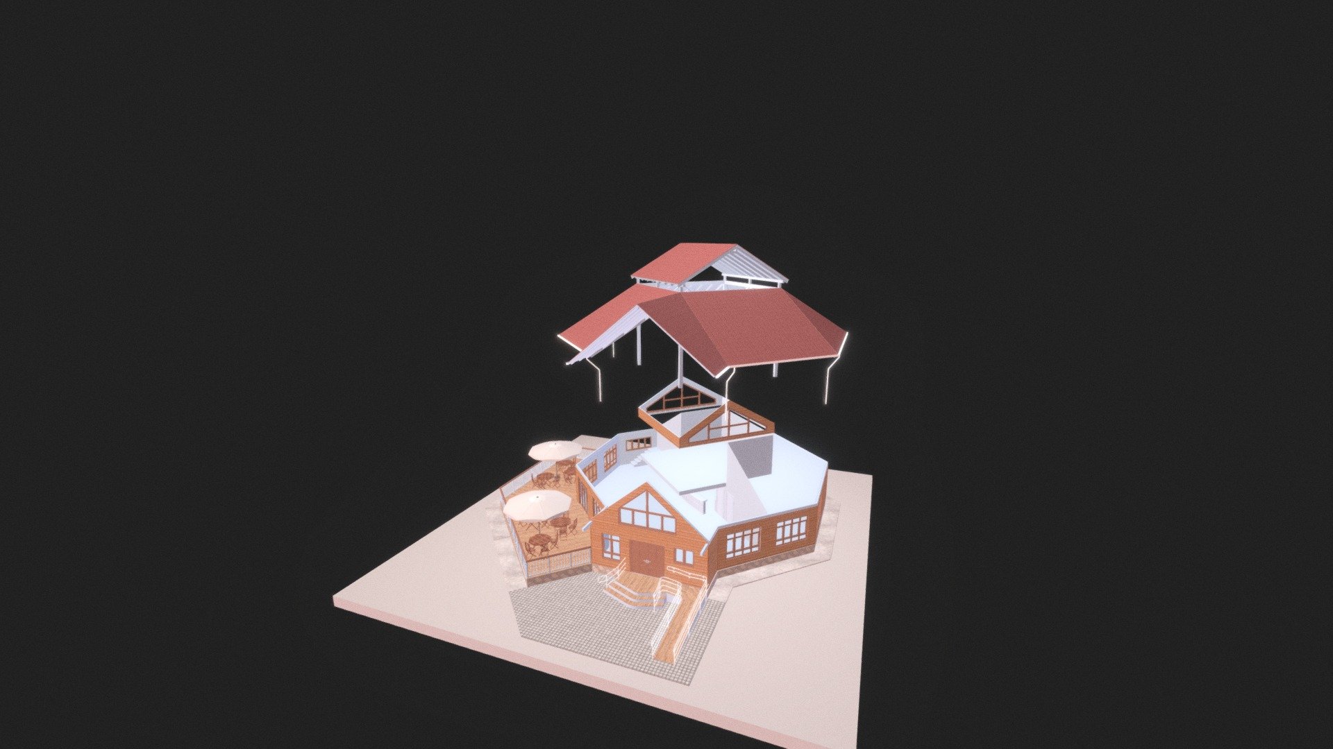 Tourist retreat, Donji Milanovac - Main object