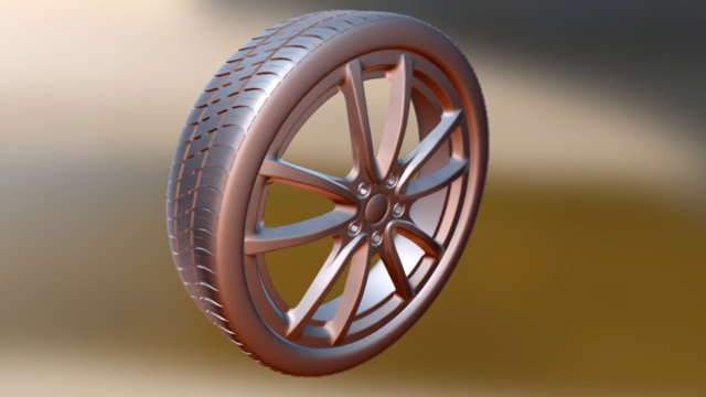 Car Wheel Exercise 3D Model