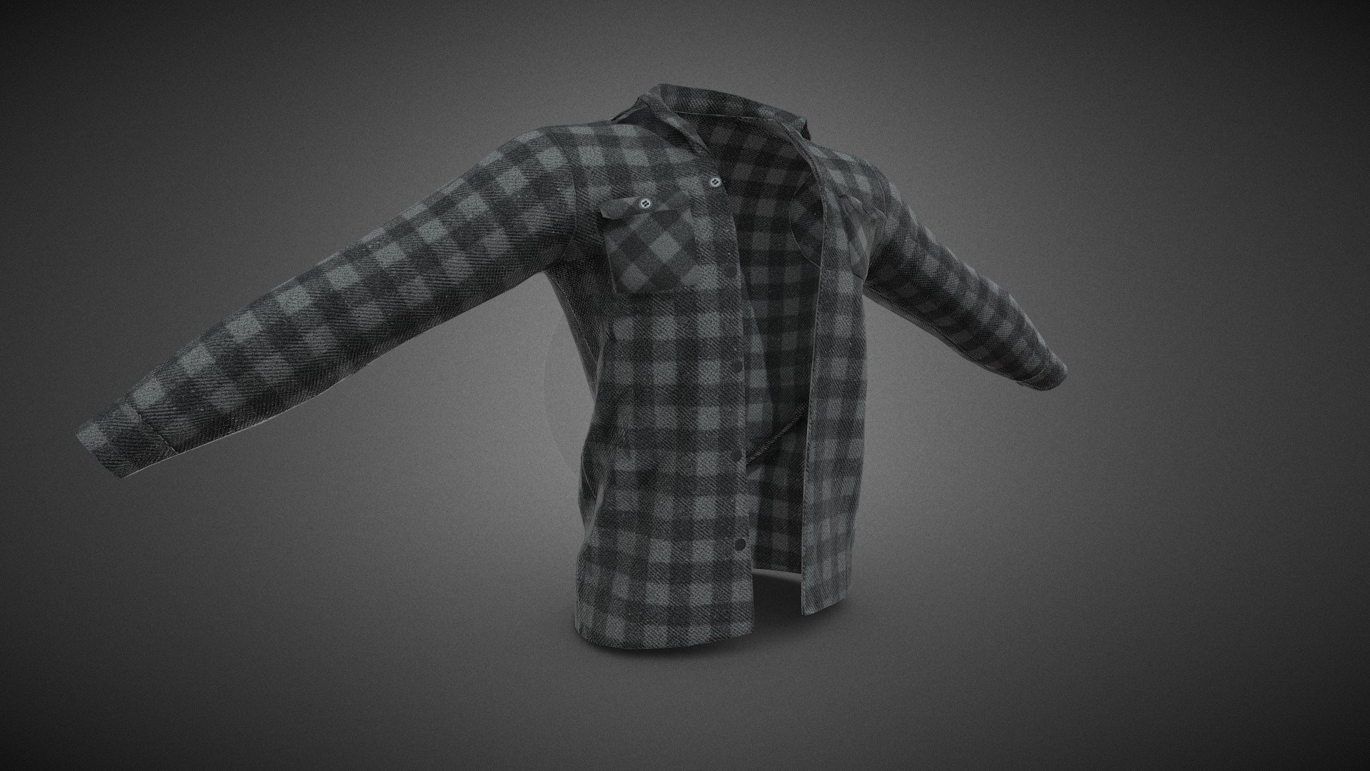 Gray Flannel Shirt - Buy Royalty Free 3D model by CG StudioX (@CG ...