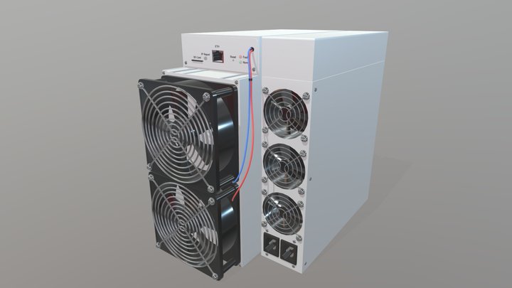 ANTMINER S19 PRO Cryptocurrency Mining Hardware 3D Model