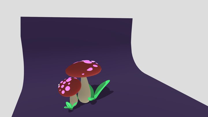 Glowing Mushroom 3D Model