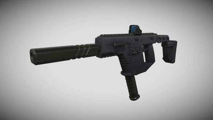 Stylized rifle 3D Model