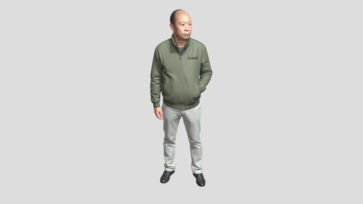 Man In Olive Bomber Jacket – Modelo 3D gratuito STL