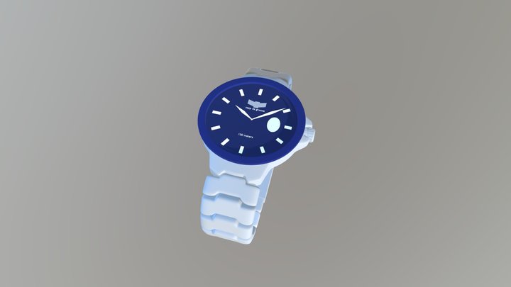 watch blue with inside 3D Model