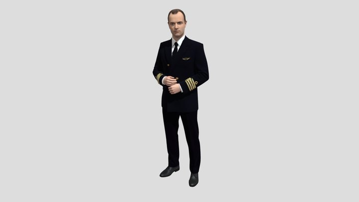 Airline Pilot in Dress Uniform