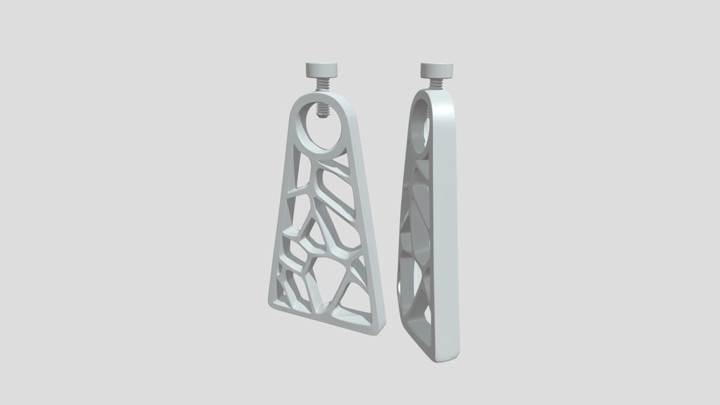 Pair of pink 3D printed clamps