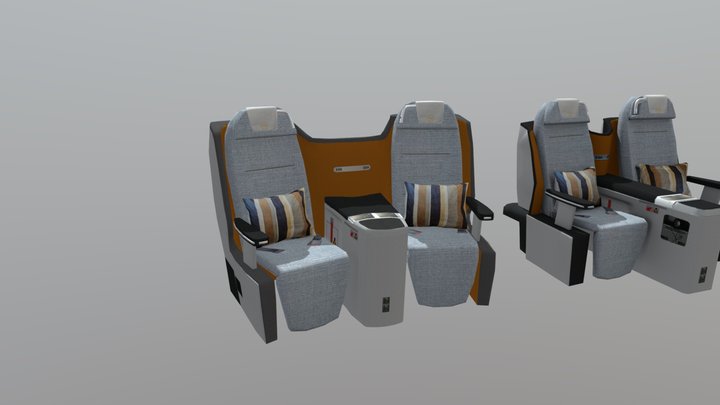 А380 business class 3D Model