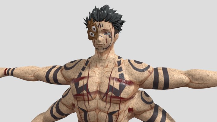 Jujutsu - Ryomen Sukuna｜咒術迴戰 面兩宿儺 3dmodel Rigged 3D Model