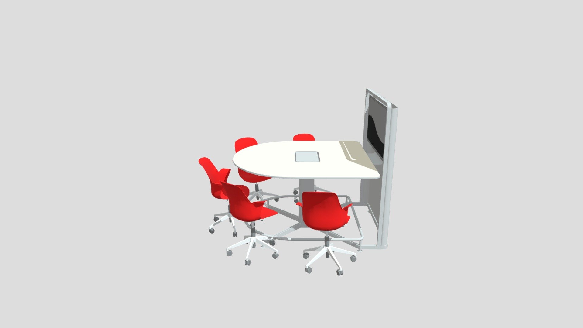 Ahmanson Lab Steelcase Table & Chairs For Rooms