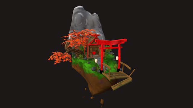 Shinto Mountain Shrine 3D Model