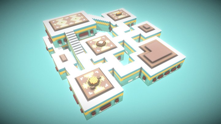 Colorful Asian Dungeon 3D Model