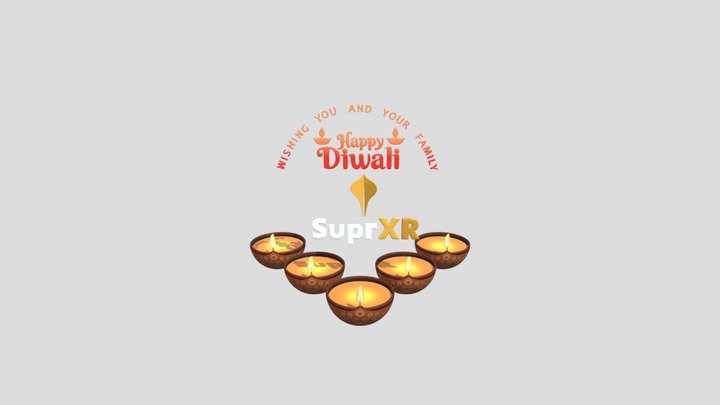 Diwali Greeting 3D Model