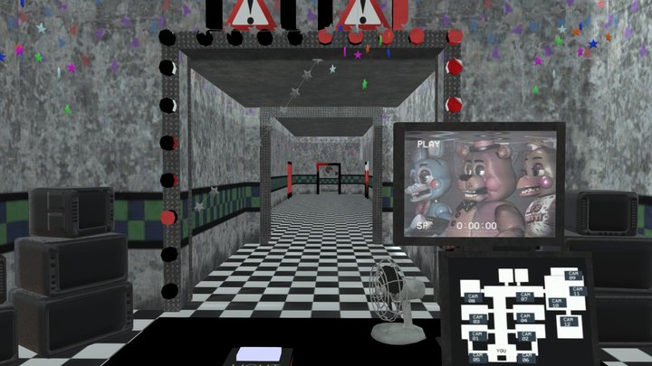 FNAF 2 map 3D Model