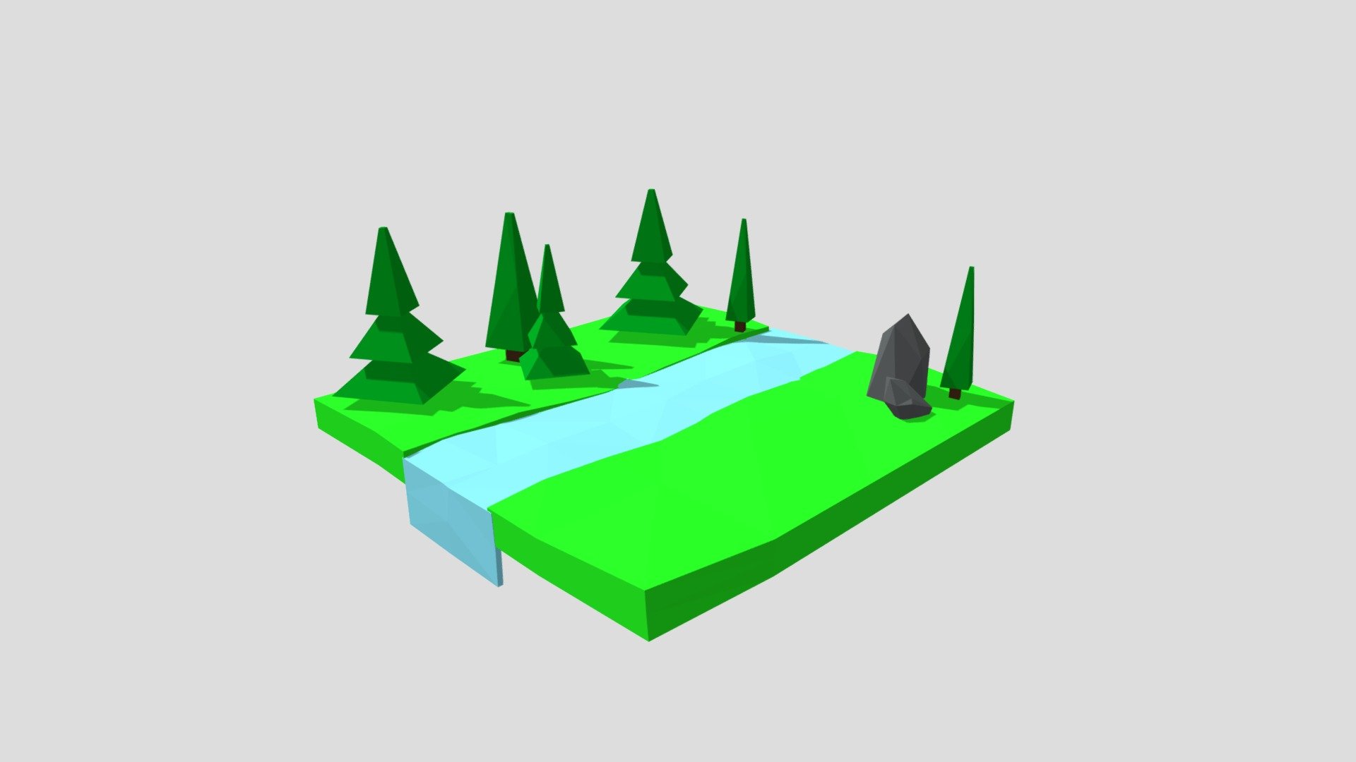 Low Poly Nature Scene - Download Free 3d Model By Inusitatus 