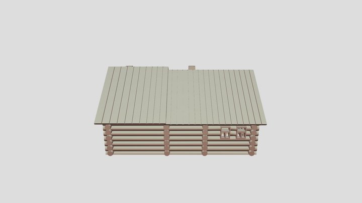 Дом со смещенной крышей 3D Model