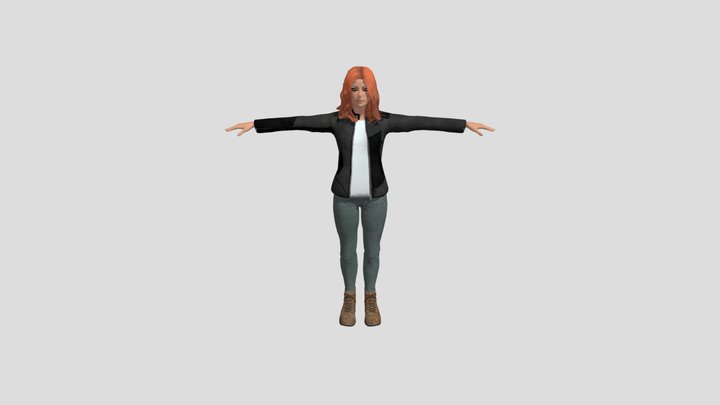 Realistic Female Character 3D Model