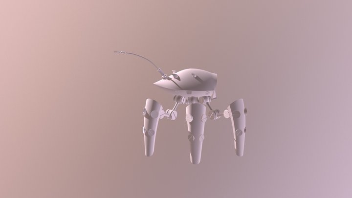 Spider Robot Sketchfab Turbosmooth 3D Model
