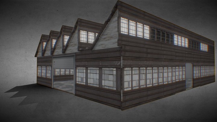 Warehouse Building 3D Model