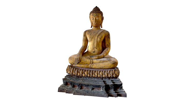พระพุทธรูปปางมารวิชัย 3D Model