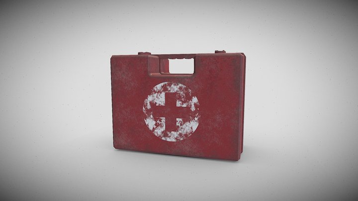 dirty red Medkit 3D Model