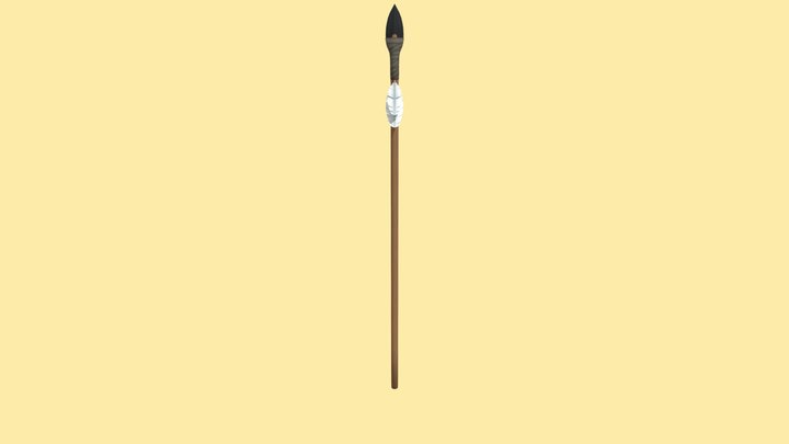 Tribal spear asset 3D Model