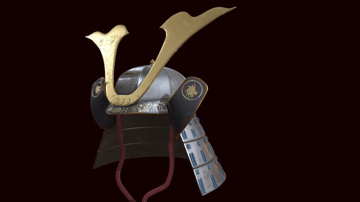 Samurai Helmet 3D Model