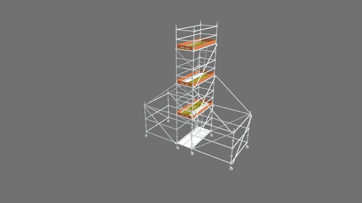 TORRE 2_57 X 1_09 X 6 + RING Y DOBLE ANTIVUELCO 3D Model