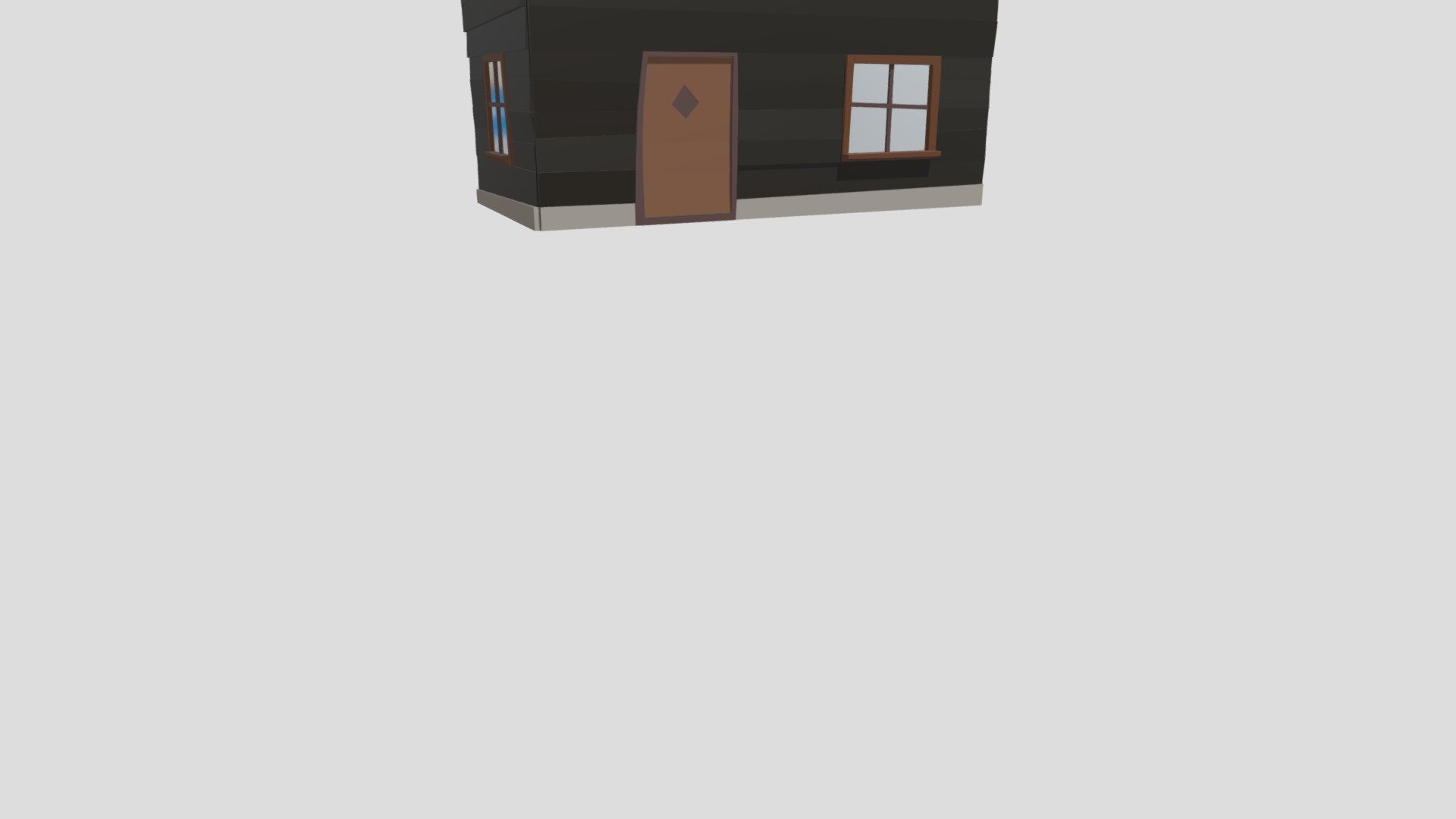 low poly house