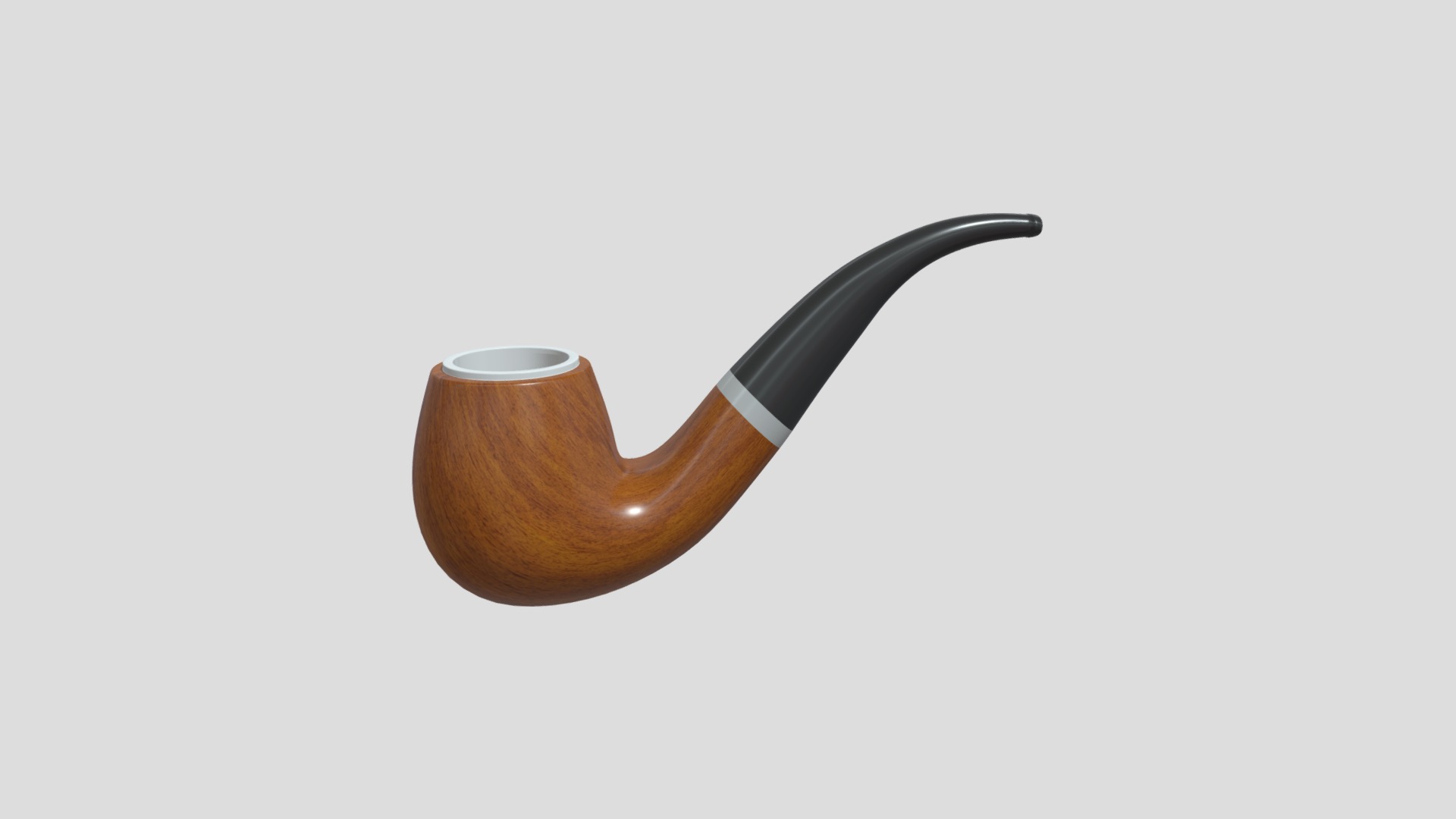 3D model Smoking Pipe - This is a 3D model of the Smoking Pipe. The 3D model is about a wooden spoon with a handle.