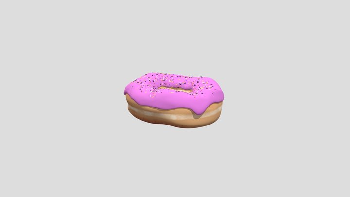 Pink Donut 3D Model