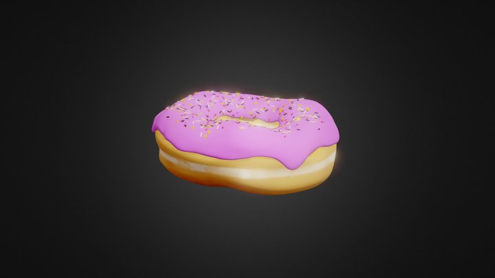 Pink Donut 3D Model