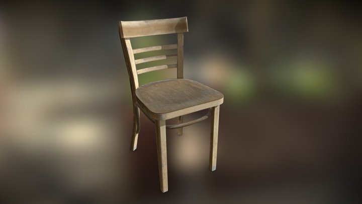 Wooden Chair 3D Model