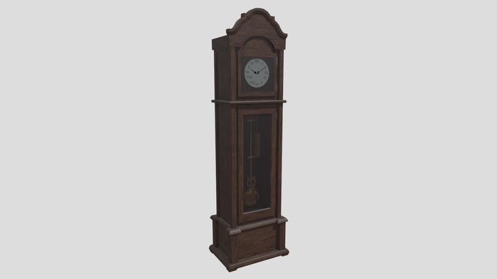 Grandfather Clock 3D Model