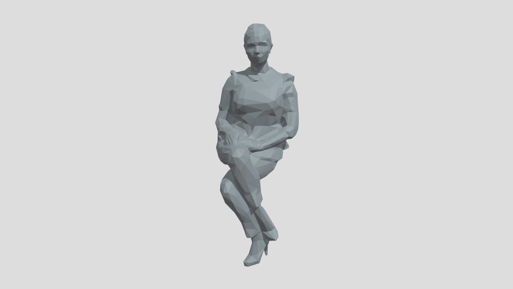 Lowpoly Female Sitting