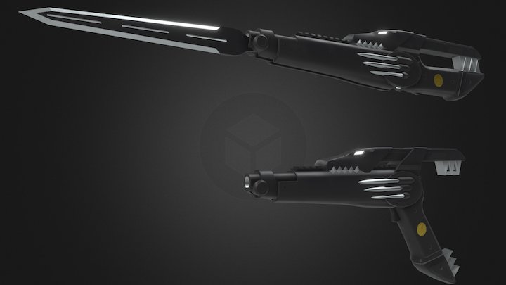 Power Rangers Gun - Renja Sutikku 3D Model