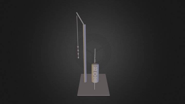 Stanowisko z liną plus worek bokserski 3D Model