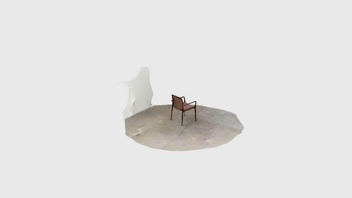 Cadeira lina com braço 3D Model