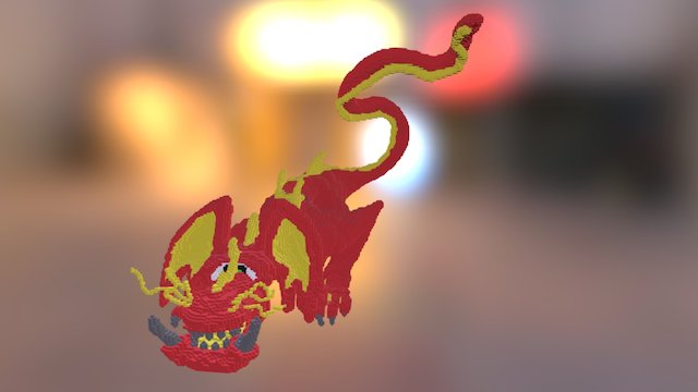 Block Dragon 3D Model