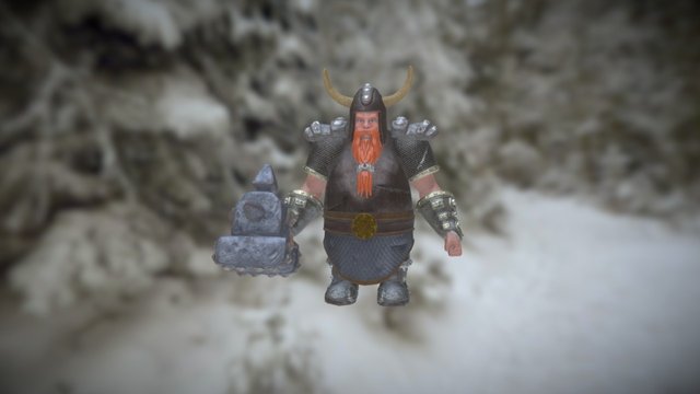 Viking Dwarf 3D Model
