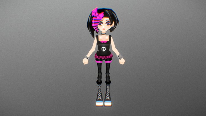 Emo girl 3D Model