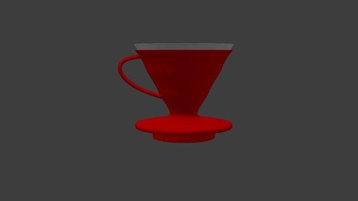 Hario V60 Ceramic Coffee Dripper 3D Model