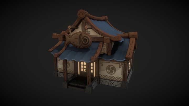 Japanese Fisherman's House 3D Model